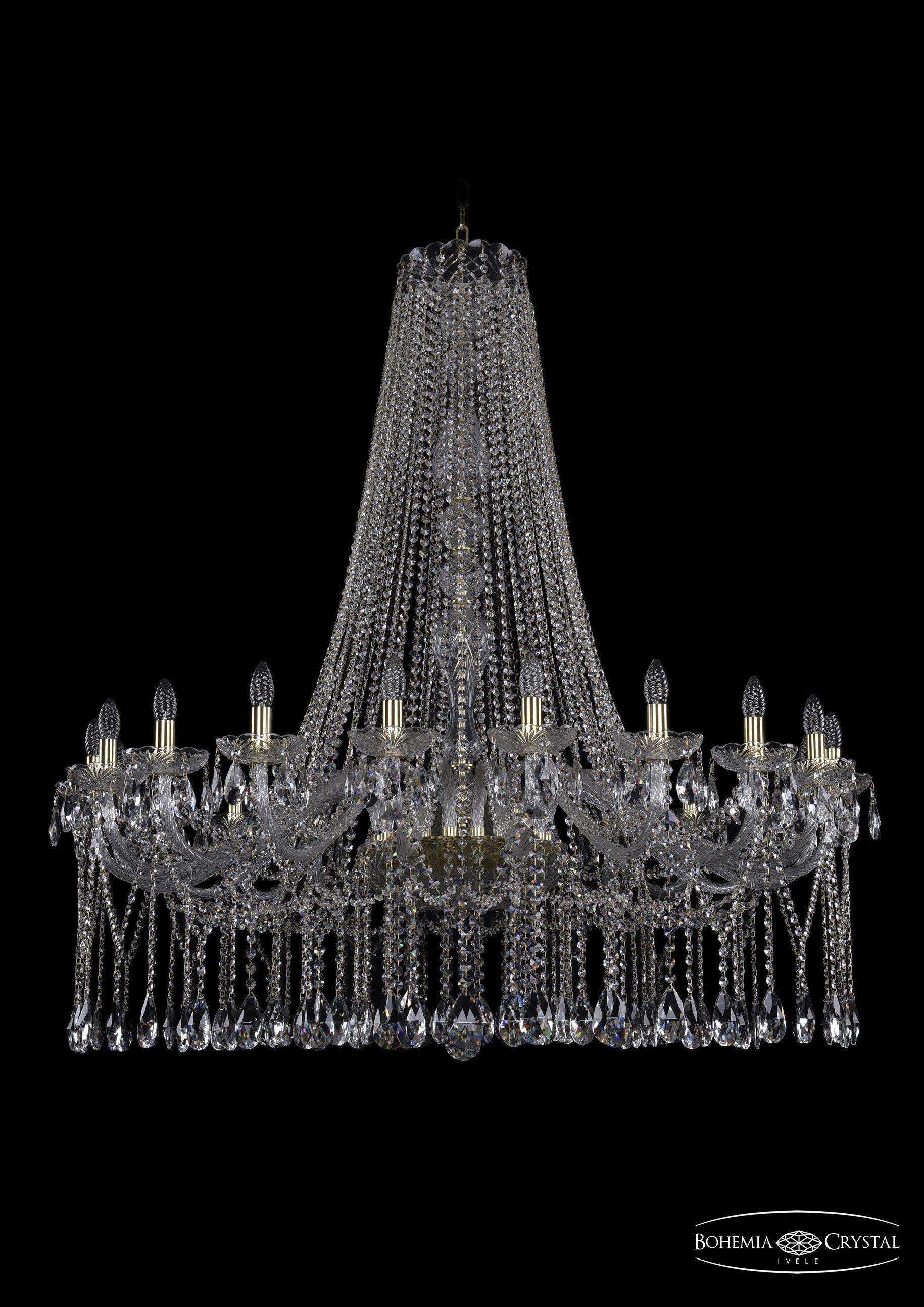 

Подвесная люстра Bohemia Ivele Crystal 1413/20/460/h-136/G