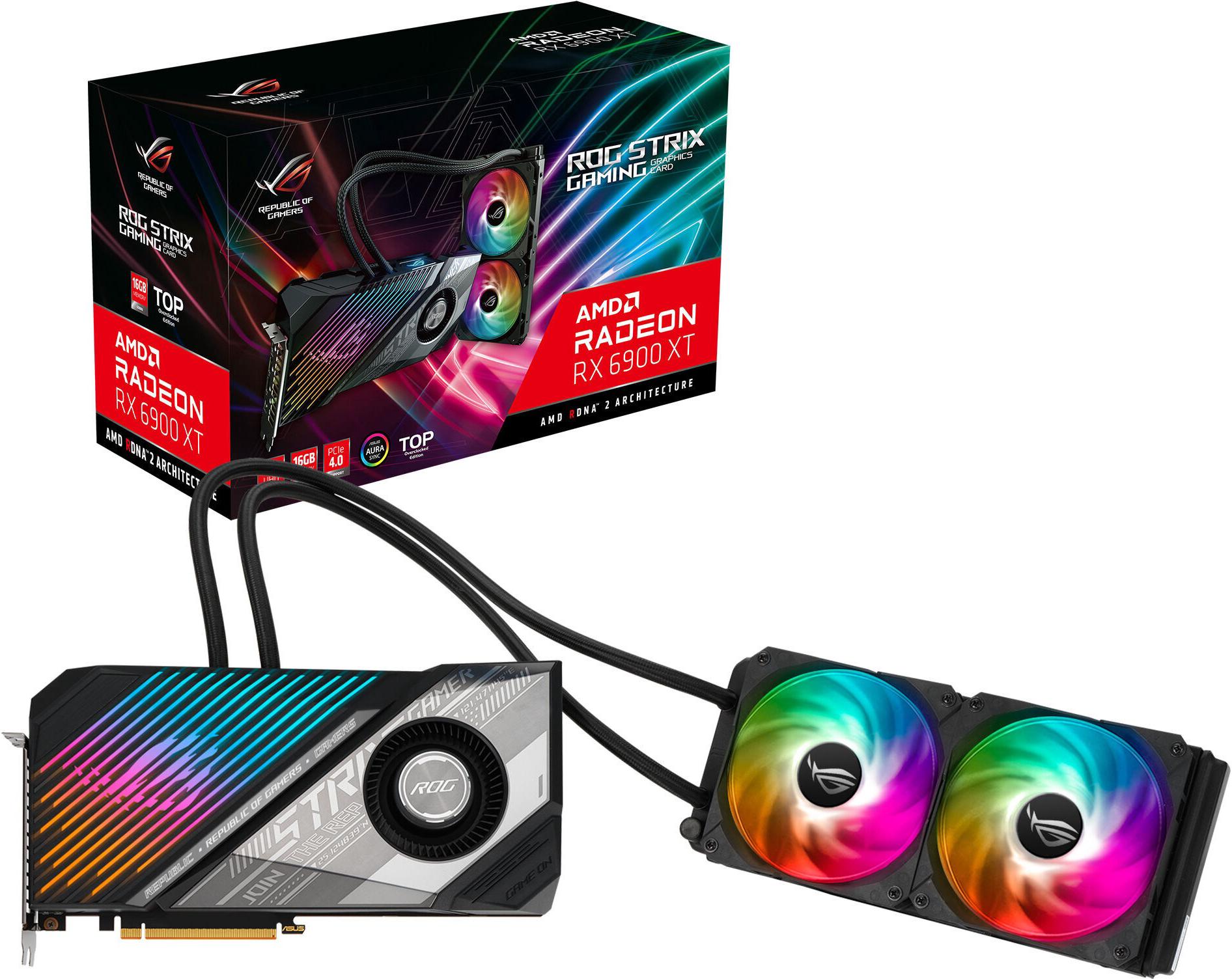 

Видеокарта ASUS AMD Radeon RX 6900 XT [ROG-STRIX-LC-RX6900XT-T1-6G-GAMING], AMD Radeon RX 6900 XT