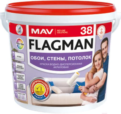 

Краска MAV Flagman ВД-АК-2038 11л белый, Flagman ВД-АК-2038 11л