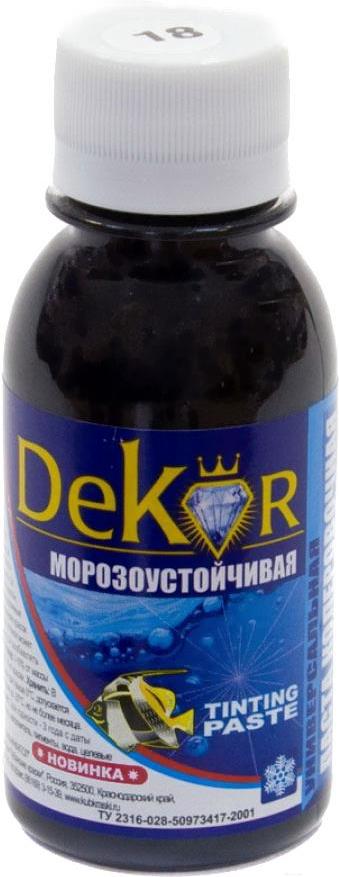 

Колеровочная паста Dekor №18 100г черный
