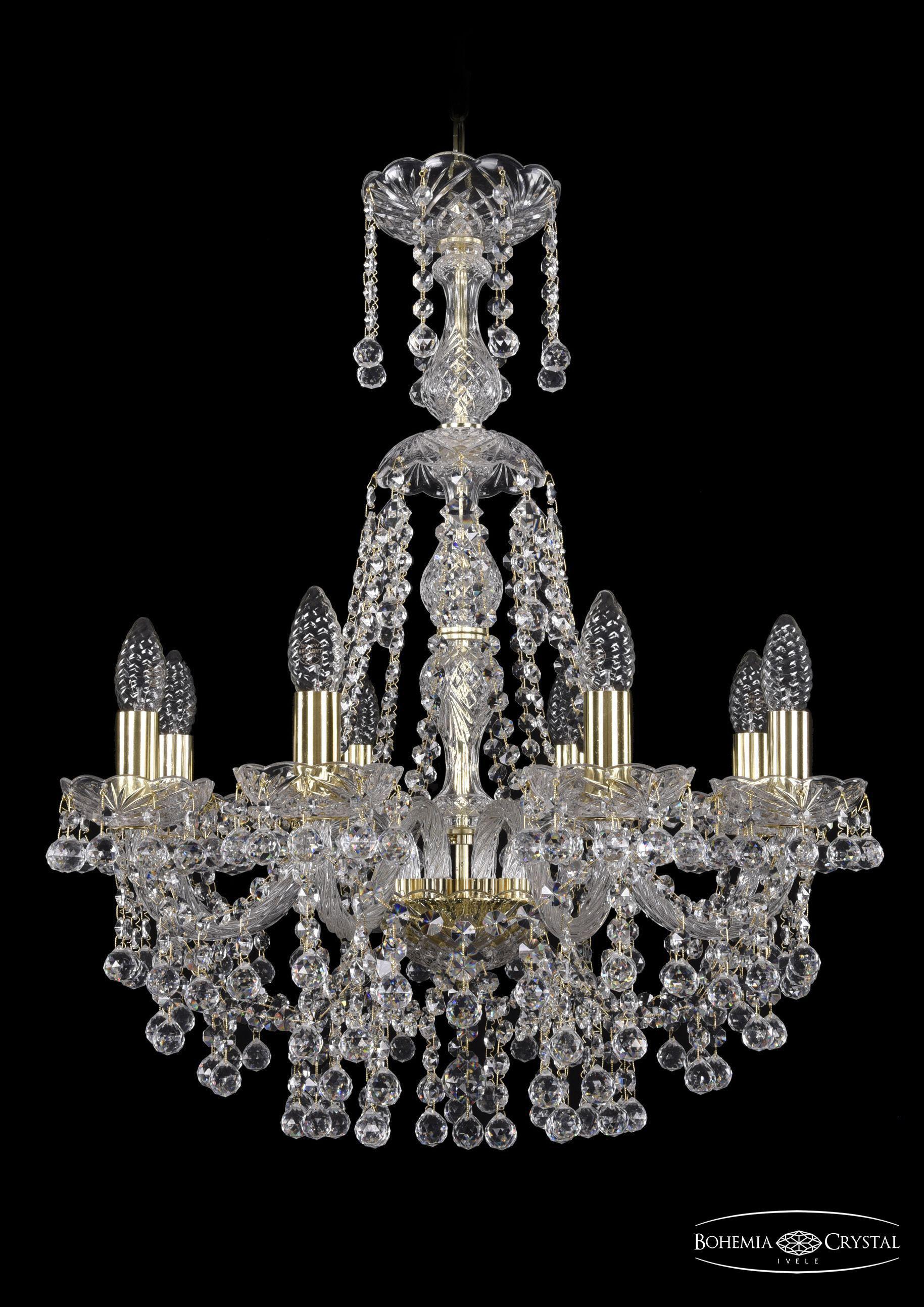 

Подвесная люстра Bohemia Ivele Crystal 1409/8/195/XL-68/G