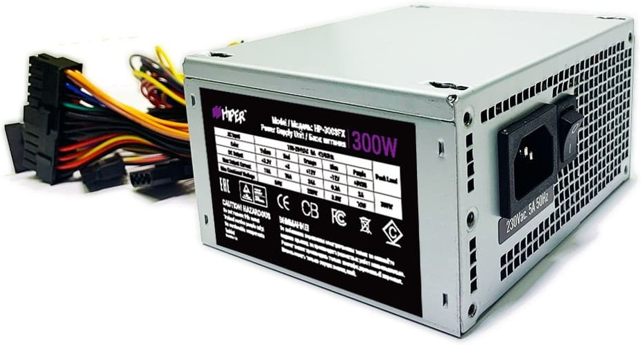 

Блок питания Hiper SFX PSU 300W [HP-300SFX], Блок питания Hiper HP-300SFX 300W