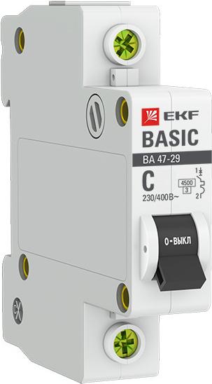 

Выключатель EKF ВА 47-29 1P 63А C 4.5кА