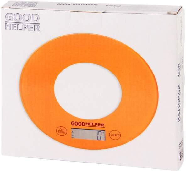 

Кухонные весы Goodhelper KS-S03 оранжевый [KS-S 03], Кухонные весы Goodhelper KS-S03 оранжевый