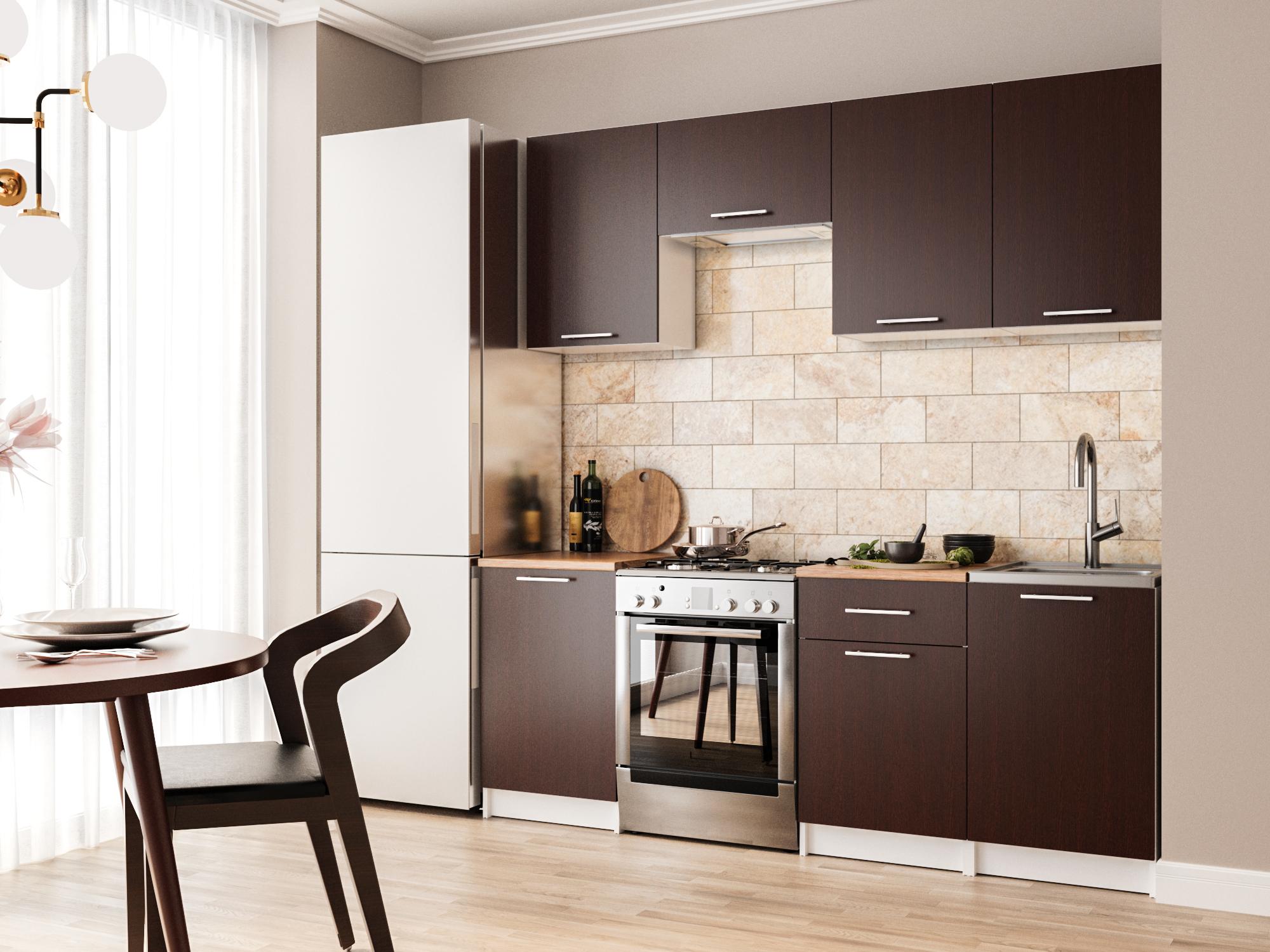 

Готовая кухня Mebel-Ars Адель 2,1 м венге цаво