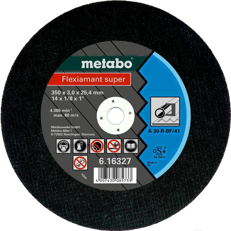 

Отрезной круг Metabo 350х3,0х25,4 для металла [616327000], 350х3,0х25,4 для металла
