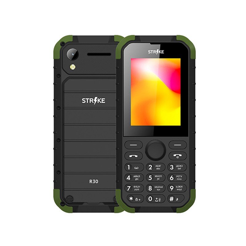 

Мобильный телефон Strike R30 Black/Green, R30