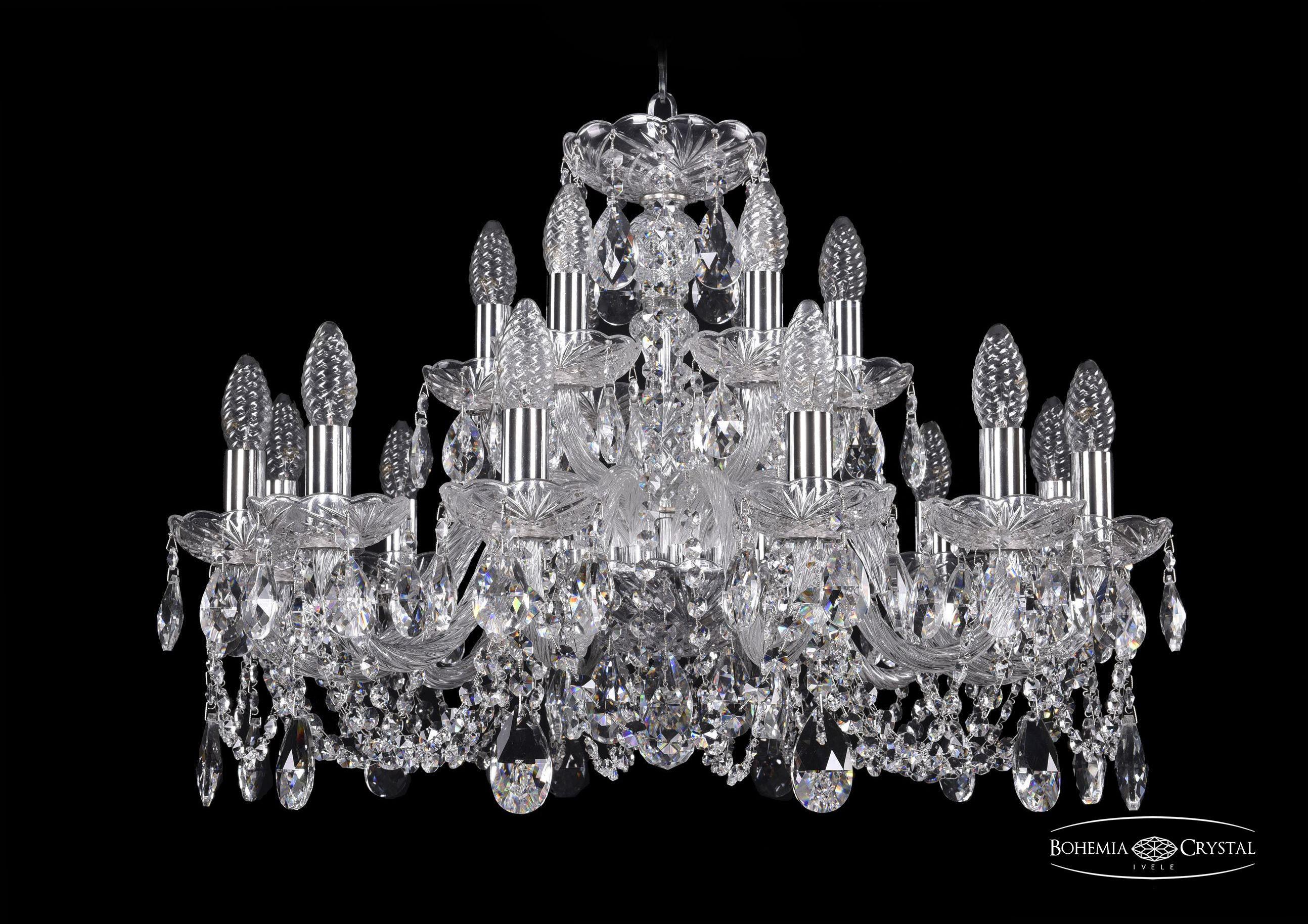 

Подвесная люстра Bohemia Ivele Crystal 1402/12+6/240/Ni