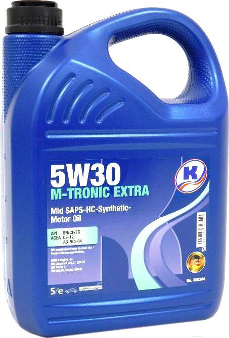 

Моторное масло Kuttenkeuler M-Tronic Extra 5W30 5л [309344], Моторное масло Kuttenkeuler M-Tronic Extra 5W30 5л 309344