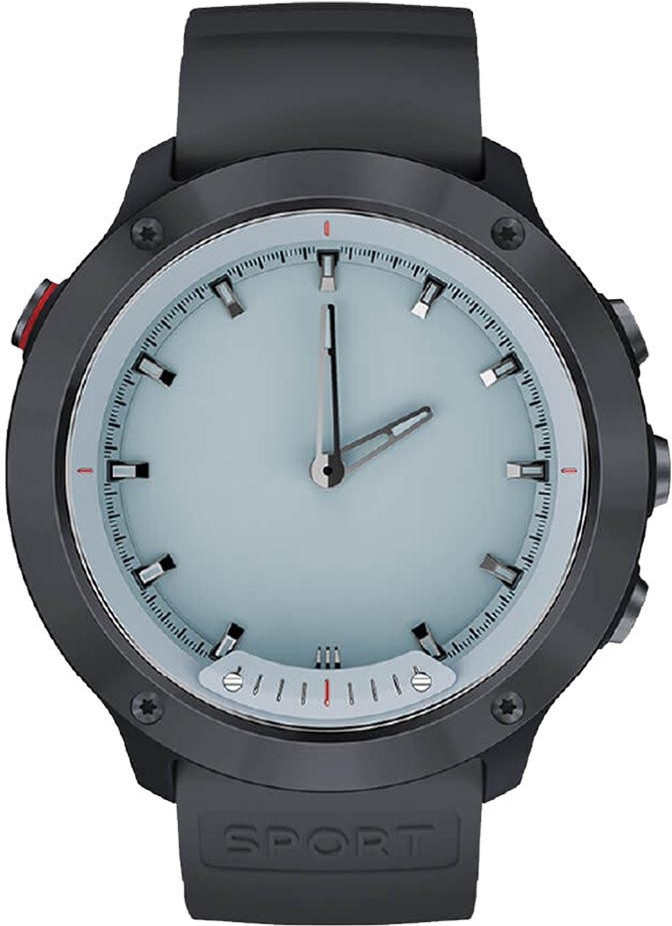 

Умные часы и браслет Geozon Hybrid Black/gray strap, Умные часы Geozon Hybrid G-SM03BLK Black/gray strap