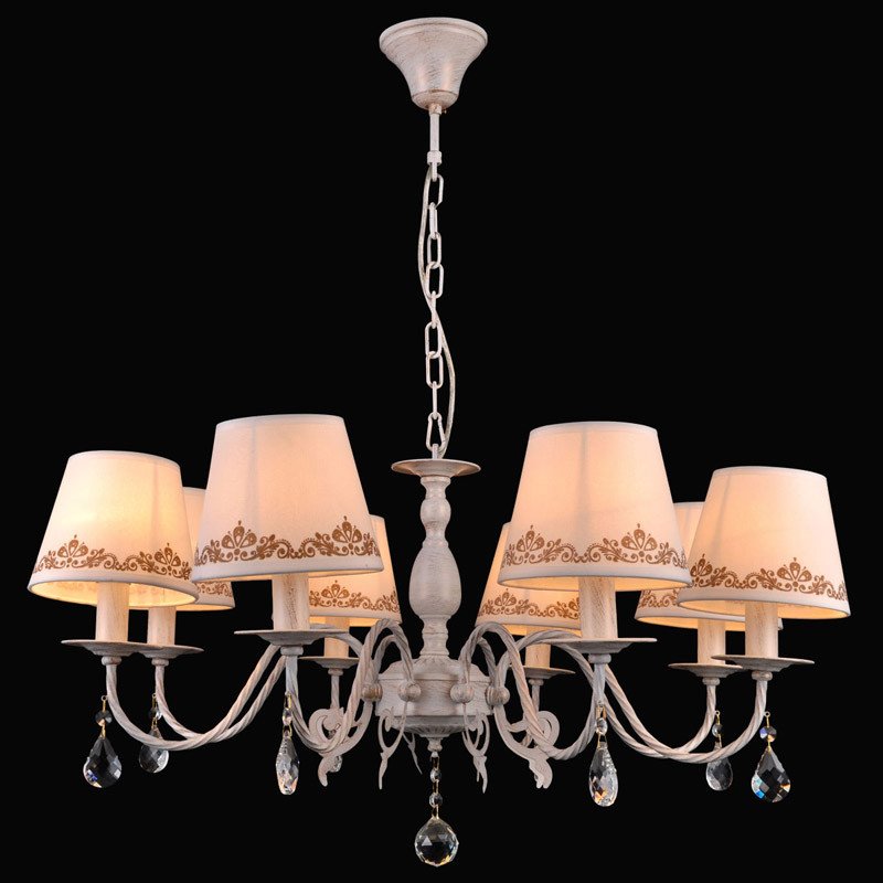 

Подвесная люстра Natali Kovaltseva Люстра 8 x E14, 40W, [Biarritz 70038-8C IVORY GOLD], Люстра 8 x E14, 40W,