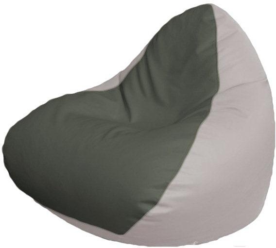 

Кресло-мешок Flagman Relax P2.3-101 серый/белый, Бескаркасное кресло Flagman Relax P2.3-101 серый/белый