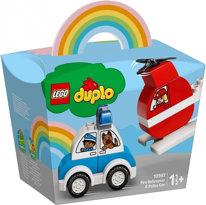 

Конструктор LEGO DUPLO My First Пожарный вертолет и полицейский автомобиль [10957], Конструктор LEGO DUPLO My First Пожарный вертолет и полицейский автомобиль 10957