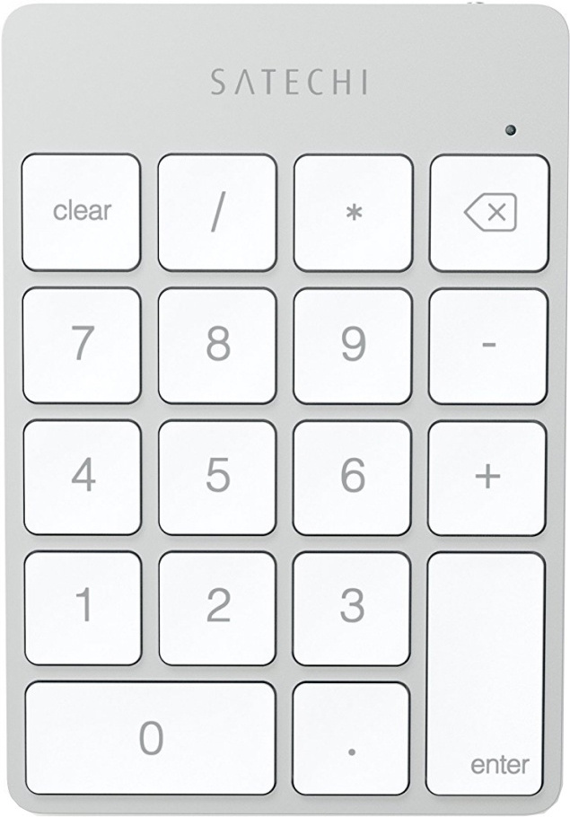 

Клавиатура Satechi Aluminum Slim Rechargeable Bluetooth Keypad серебристый [ST-SALKPS], Клавиатура Satechi Aluminum Slim Rechargeable Bluetooth Keypad ST-SALKPS серебристый