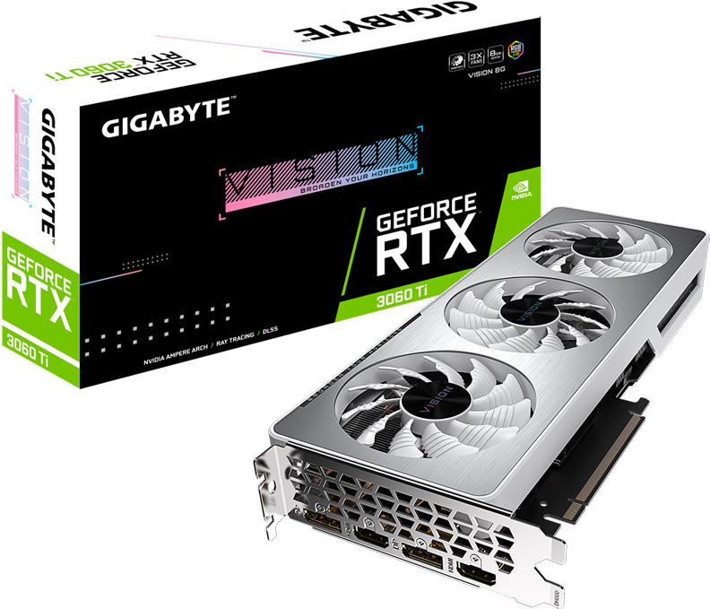 

Видеокарта Gigabyte GeForce RTX 3060Ti Vision (GV-N306TVISION-8GD)