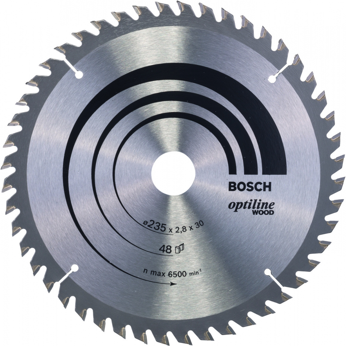 

Диск пильный Bosch 2.608.640.727, Диск пильный Bosch 235-30(25) OptilineWood 48зуб. 2.608.640.727