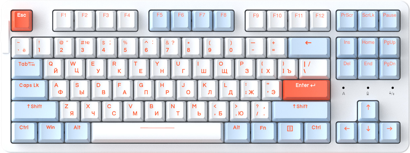 

Клавиатура Dareu A87X Blue/White
