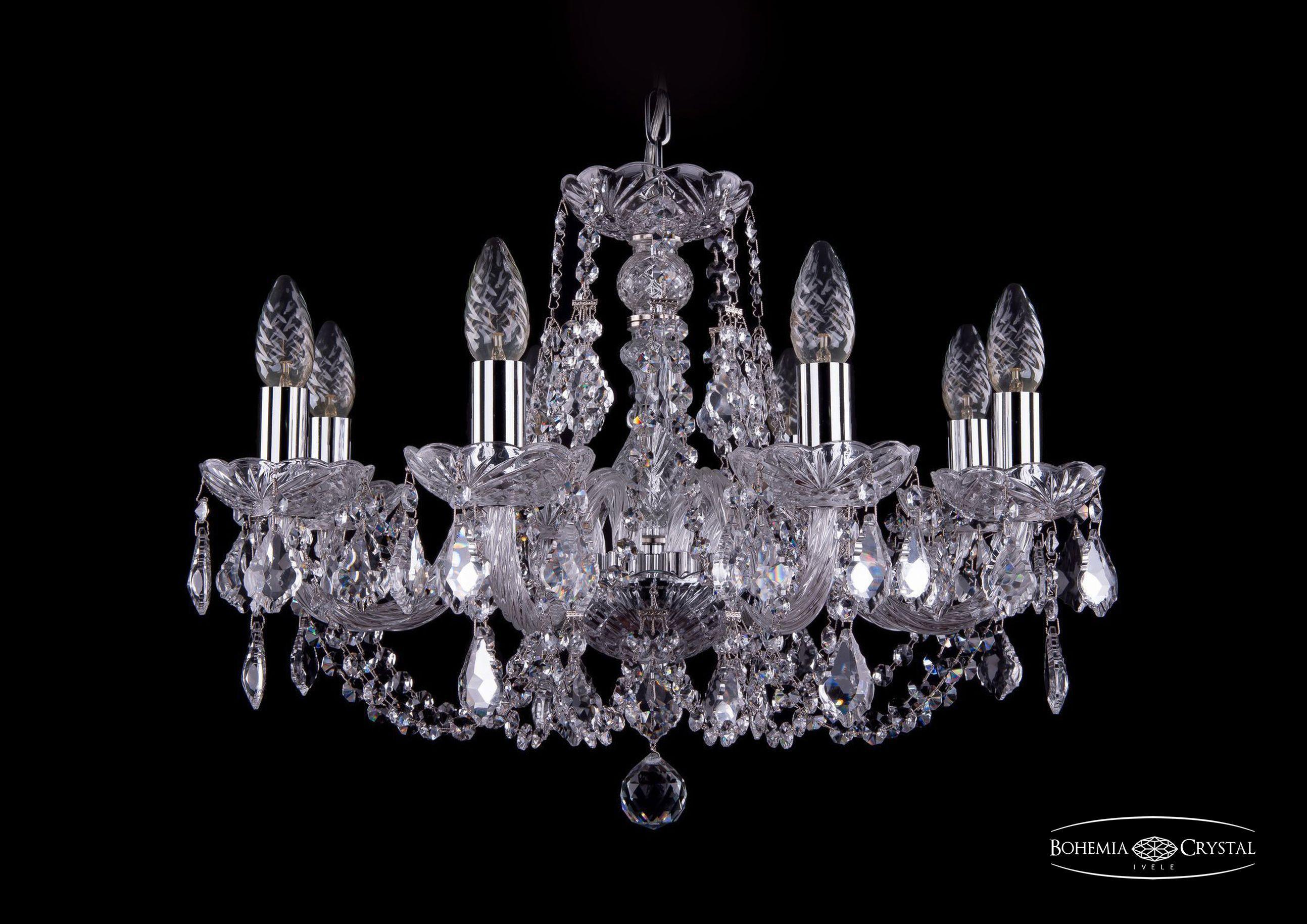 

Подвесная люстра Bohemia Ivele Crystal 1406/8/195/Ni/Leafs