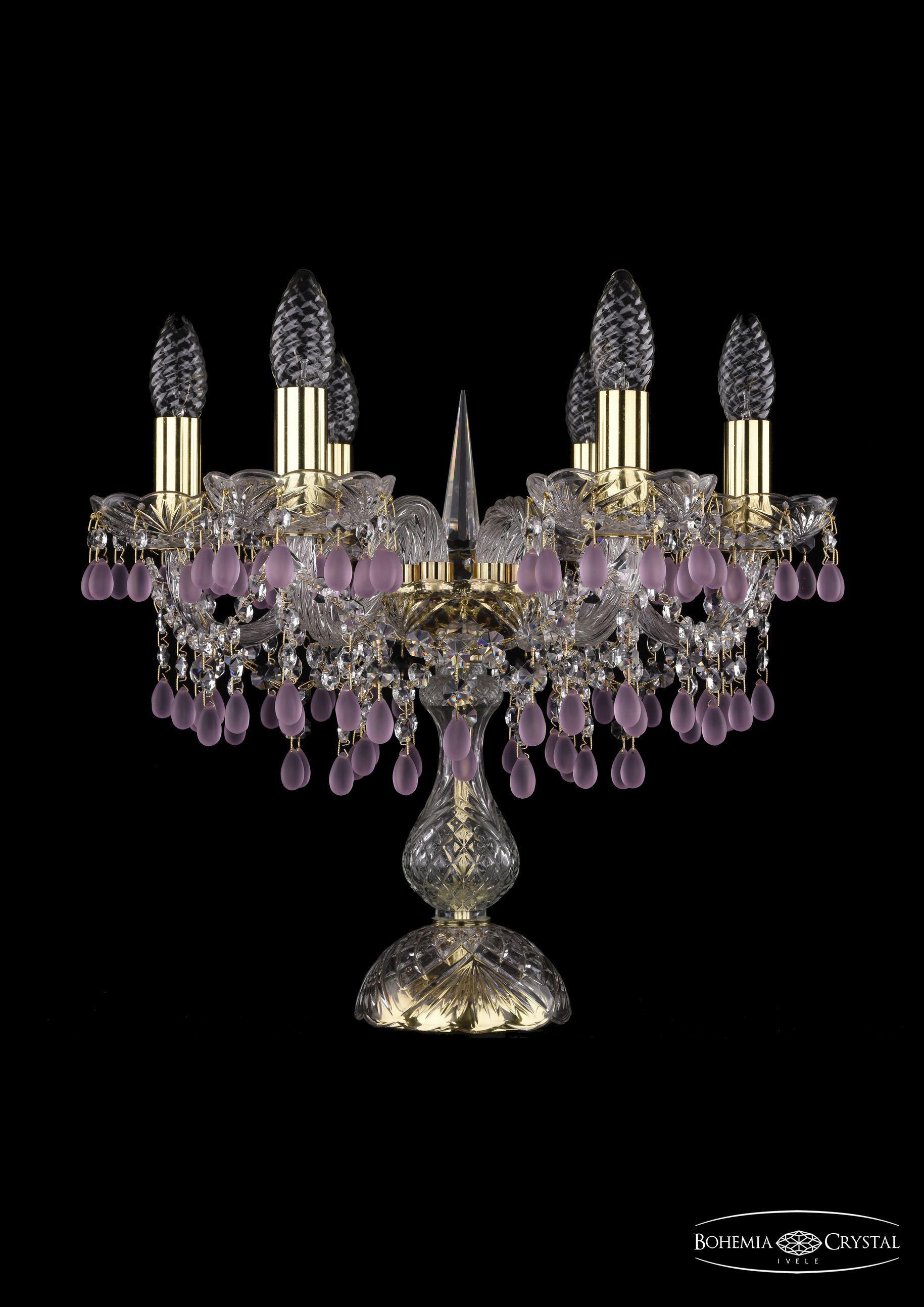 

Подвесная люстра Bohemia Ivele Crystal 1410L/6/141-39/G/V7010, Настольная лампа Bohemia Ivele Crystal 1410L/6/141-39/G/V7010