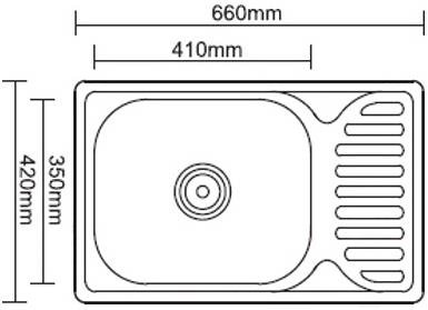 

Мойка кухонная Ledeme L66642-6, L66642-6