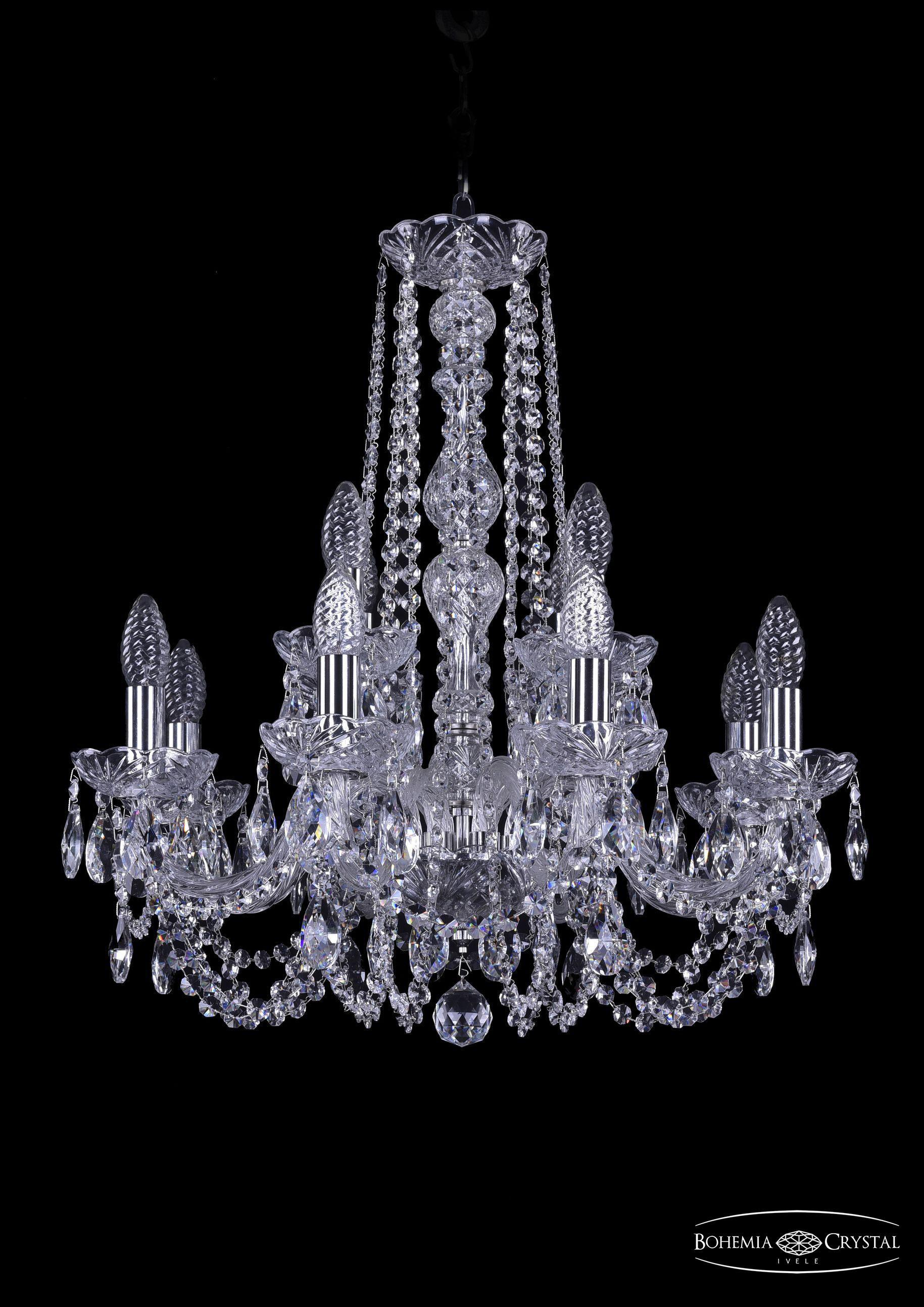 

Подвесная люстра Bohemia Ivele Crystal 1402/8+4/195/h-60/Ni
