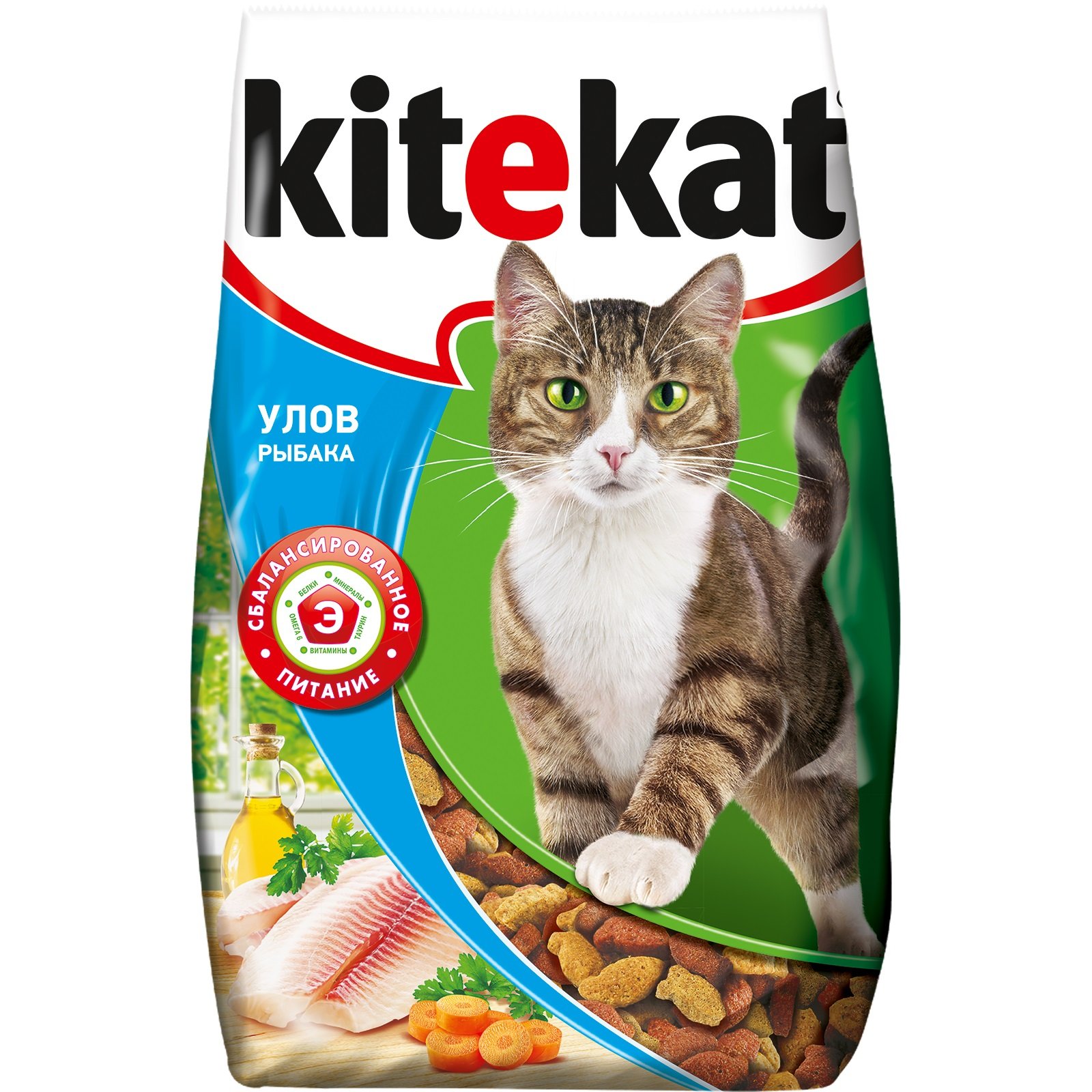 

Корм для кошек Kitekat Улов рыбака (1.9кг), Улов рыбака 1.9кг