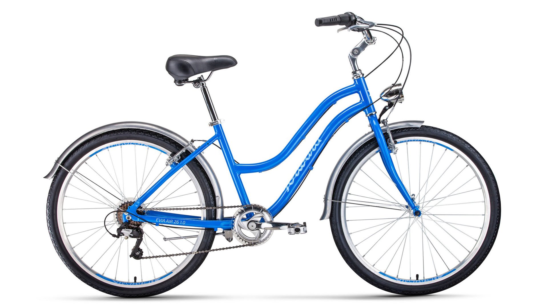 

Велосипед Forward Evia AIR 26'' 1.0 рама 16 дюймов синий/белый [RBKW08667002], Evia AIR 26 1.0 16