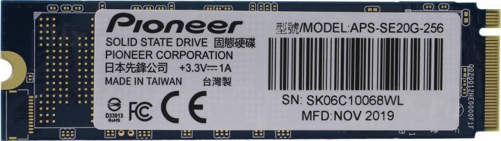 

SSD диск Pioneer 256GB M.2 2280 [APS-SE20G-256], SSD диск Pioneer 256GB M.2 2280 APS-SE20G-256