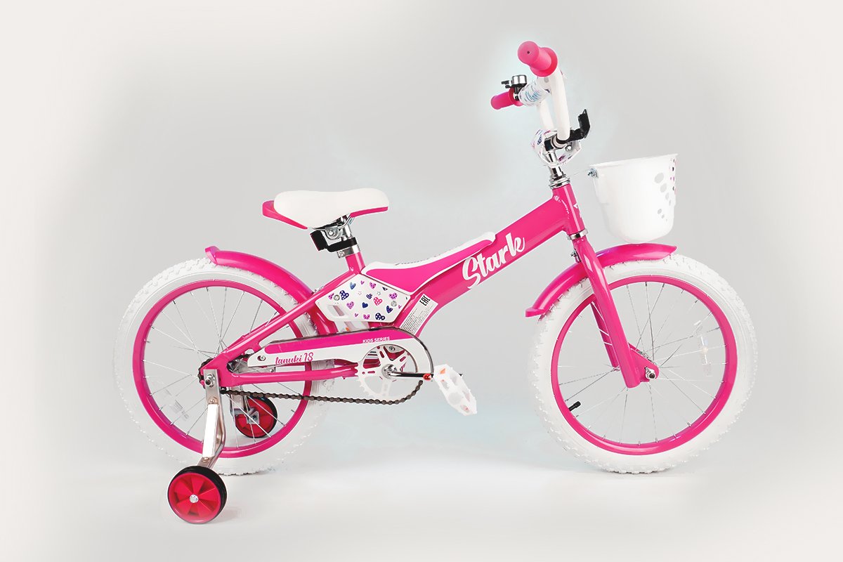 

Велосипед детский Stark Tanuki 18'' Girl 2020 розовый/белый, Tanuki 18 Girl