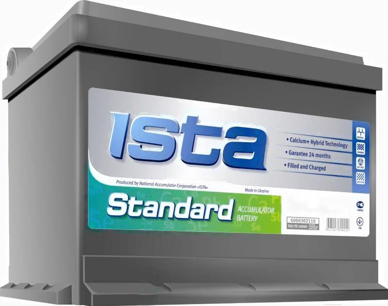 

Аккумулятор Ista Standard 6СТ-55А1 Е 55 А/ч, Standard 6СТ-55А1 Е 55 А/ч