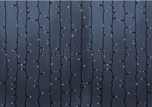 

Новогодняя гирлянда Neon-night Дождь 2x1.5m 360 LED White [235-125], Гирлянда Светодиодный Дождь 2х1,5м, постоянное свечение, темно-зеленый провод, 220В, диоды БЕЛЫЕ,