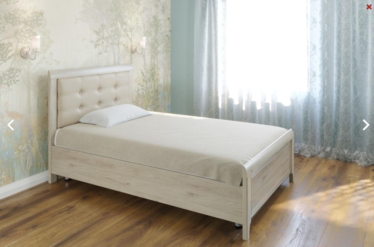 

Кровать Лером Карина КР-2032-ГС 140x200 гикори джексон светлый