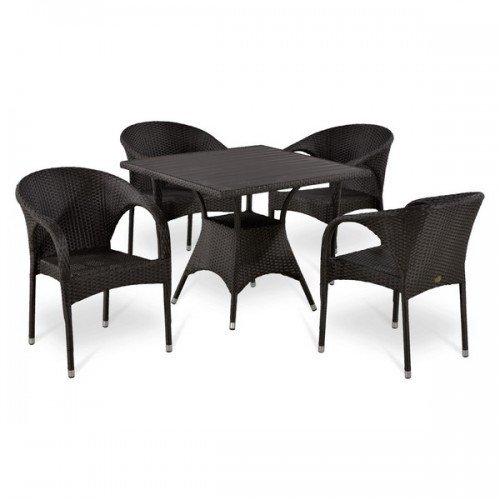 Обеденная группа Afina garden T190BD/Y290B-W52 4Pcs Brown