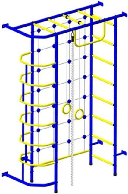 

Детский спортивный комплекс Пионер 9 синий/желтый, 9
