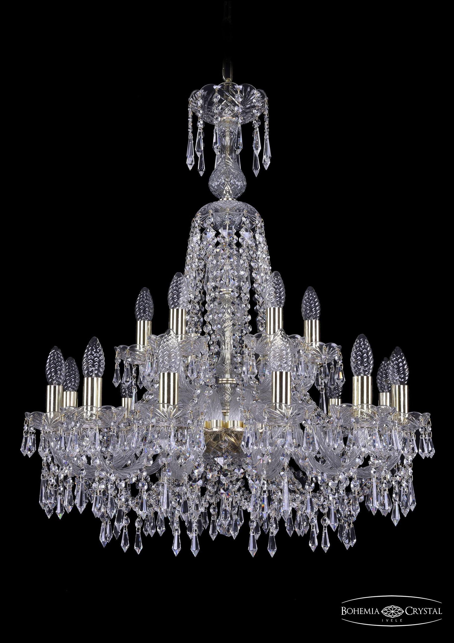 

Подвесная люстра Bohemia Ivele Crystal 1403/12+6/240/XL-80/G