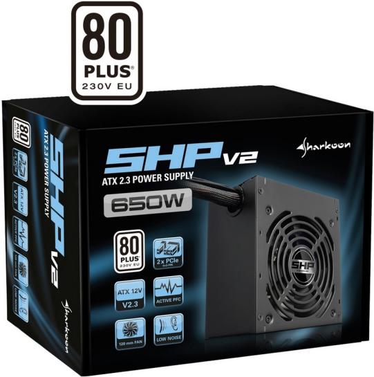 

Блок питания для компьютеров Sharkoon SHP650 V2, SHP650 V2