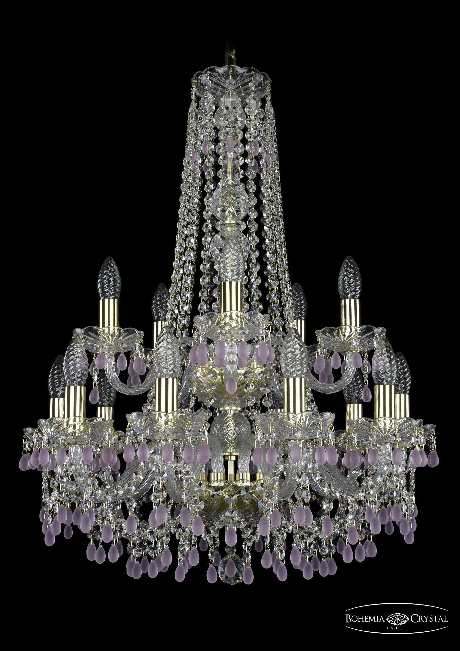 

Подвесная люстра Bohemia Ivele Crystal 1410/10+5/195/h-74/2d/G/V7010