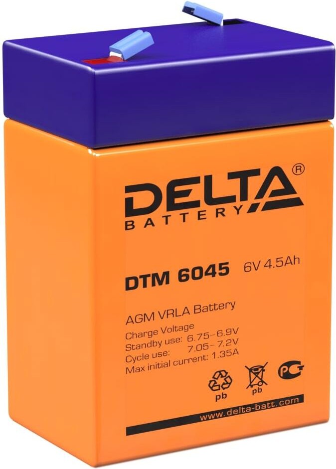 

Аккумулятор для ИБП Delta DTM 6045