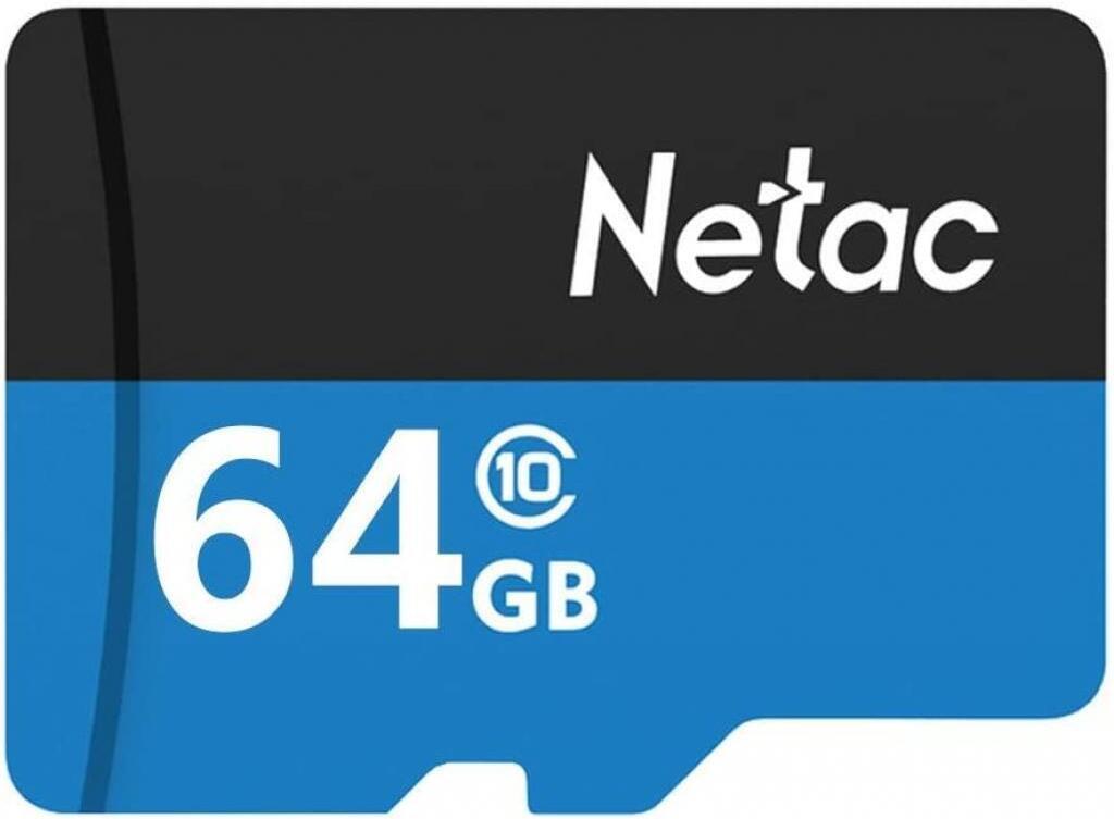 

Карта памяти Netac microSDHC 64GB P500 [NT02P500STN-064G-R], Карта памяти Netac P500 Standard 64GB + адаптер (NT02P500STN-064G-R)