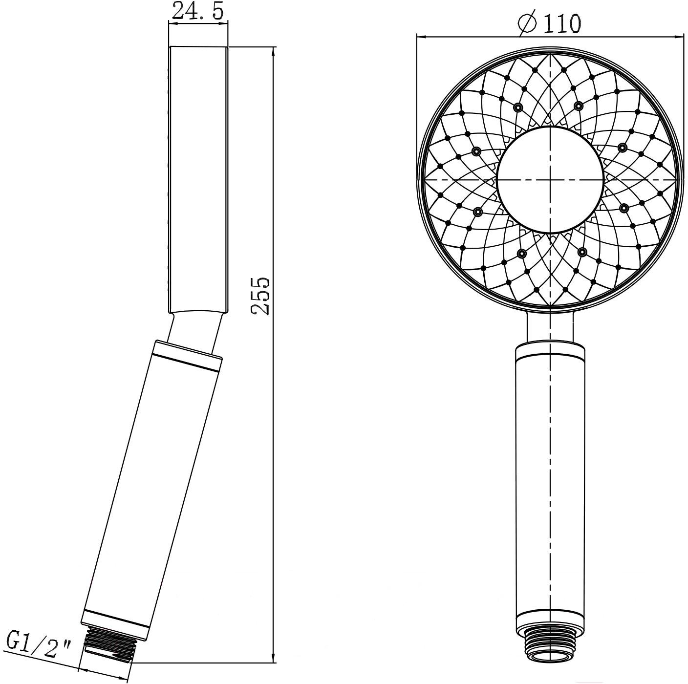 

Душевая лейка Rubineta Luna Б 622154B