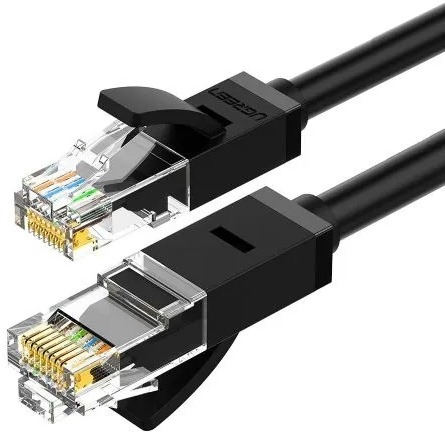 

Кабель UGREEN NW101-50196 Сетевой CAT6, 8-жильный, бескислородная медь 24AWG, скорость до 1Гбит/с, силиконовый, 10m, Black