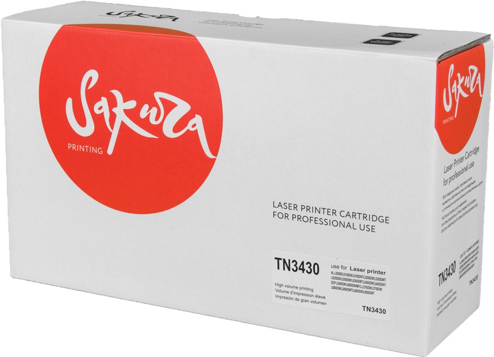

Картридж для принтера (МФУ) Sakura Printing Совместим с TN-3430 [SATN3430], Картридж Sakura Printing Совместим с TN-3430 SATN3430