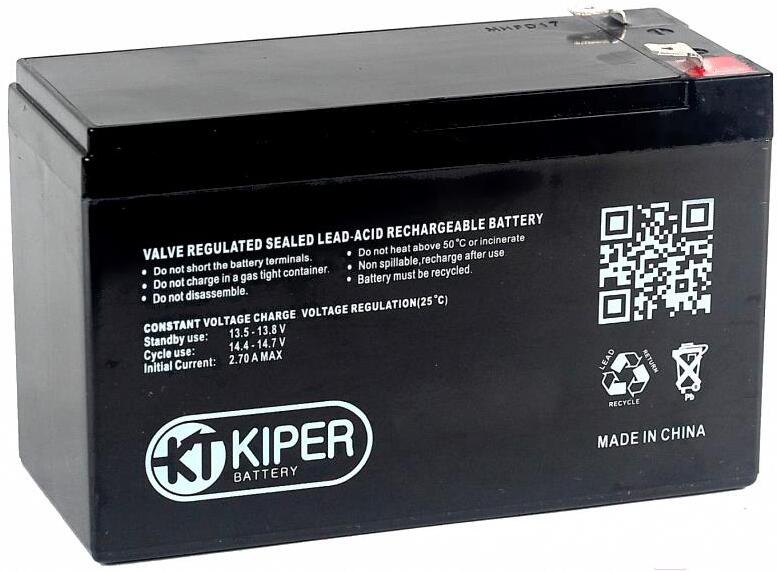

Батарея для ИБП Kiper HRL-1234W F2, Аккумуляторная батарея Kiper HRL-1234W F2 12V/9Ah