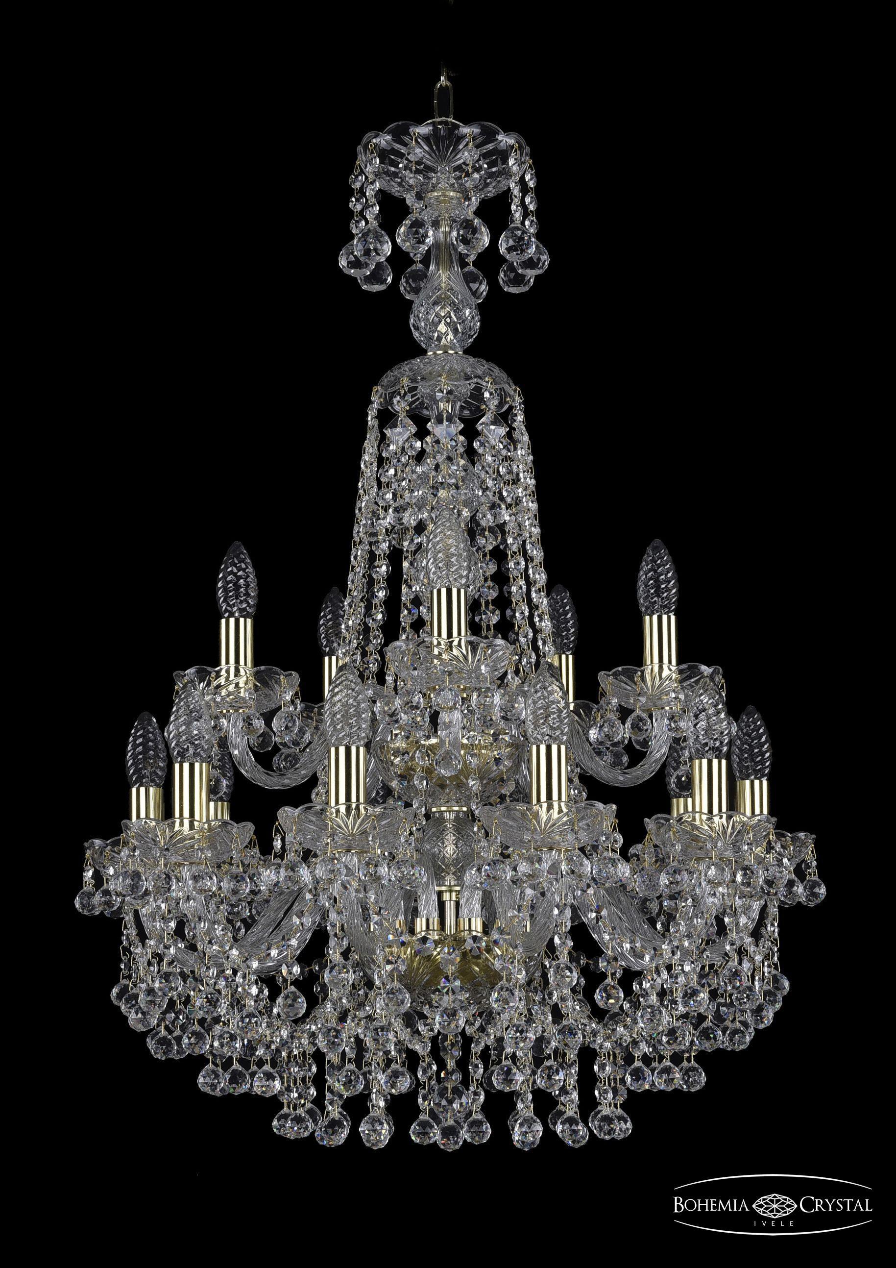 

Подвесная люстра Bohemia Ivele Crystal 1409/10+5/195/XL-83/2d/G
