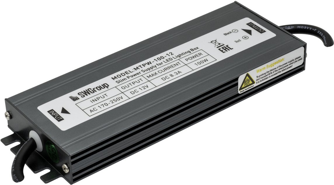 

SWG MINI Al Блок питания TPW, 100 W Влагозащитный, 12 V [MTPW-100-12], Блок питания SWG MINI Al Блок питания TPW, 100 W Влагозащитный, 12 V MTPW-100-12