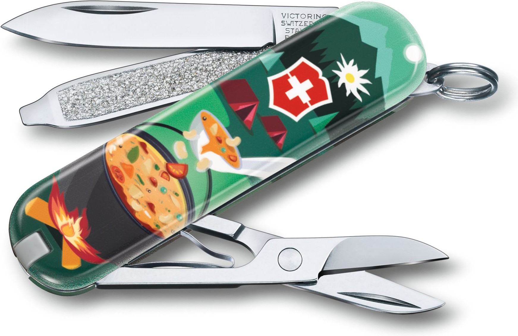 

Туристический нож Victorinox Classic LE2019 Swiss mountain Dinner 7 функций подар. коробка [0.6223.L1907], Туристический нож Victorinox Classic LE2019 Swiss mountain Dinner 7 функций подар. коробка 0.6223.L1907