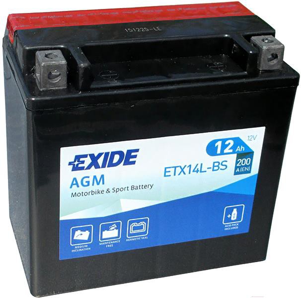 

Аккумулятор Exide ETX14L-BS 12 А/ч