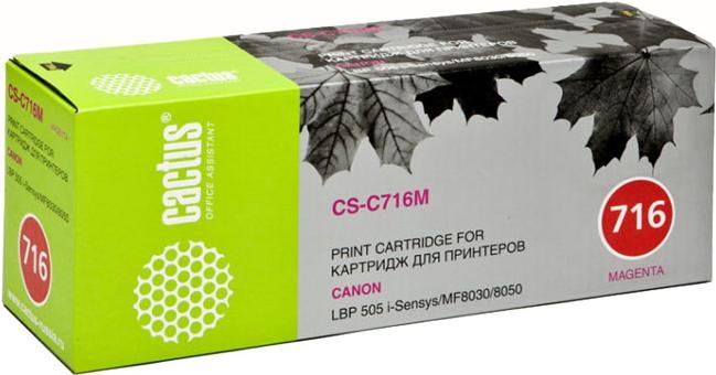 

Картридж Cactus CS-C716M Canon i-Sensys MF8030/MF8030cn/MF8050/LBP 5050 Magenta, CS-C716M