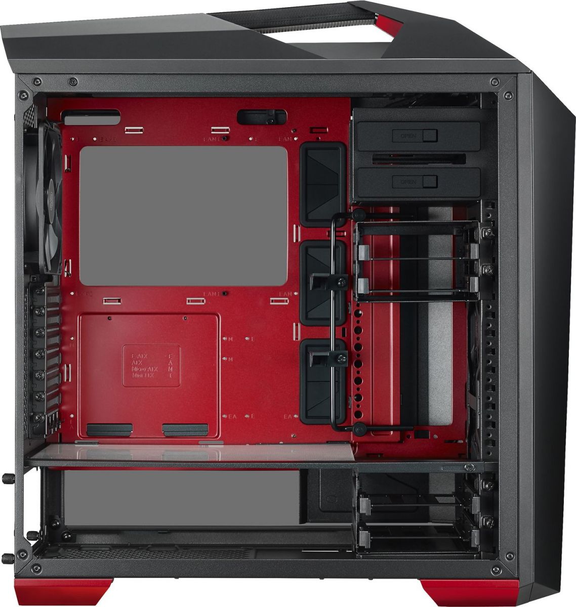 

Корпус для компьютера Cooler Master MasterCase MC500Mt черный/красный [MCM-M500T-RH5N-S00], MasterCase MC500Mt