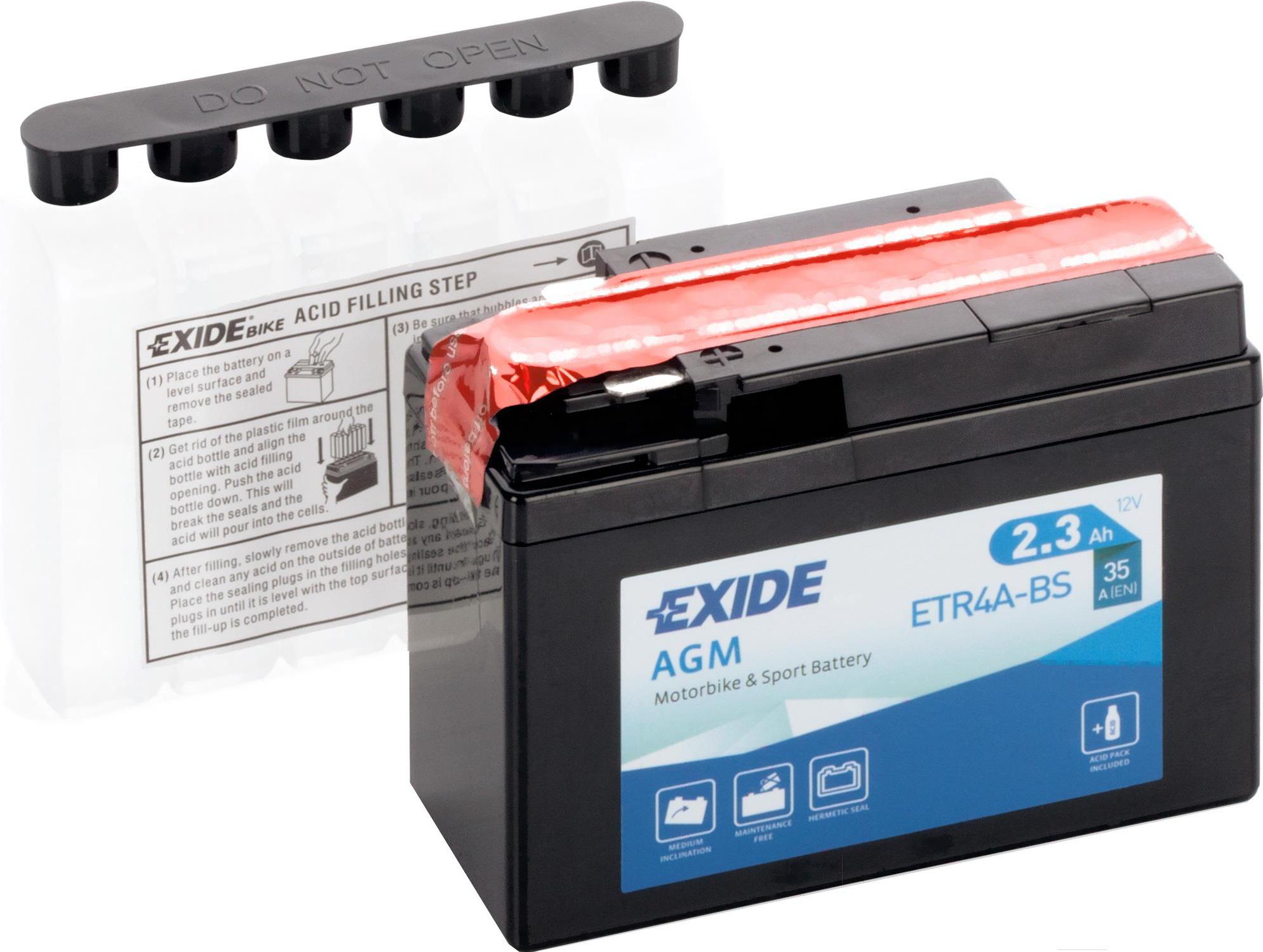 

Аккумулятор Exide ETR4A-BS 2.3 А/ч